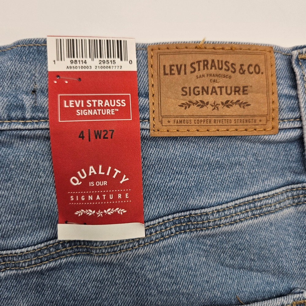 Levi Strauss Signature‎ Loose Straight Trouser High Rise Jeans Blue Size 4 W27 - Picture 5 of 11
